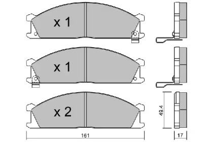 Комплект тормозных колодок (AISIN: BPNI-1912)